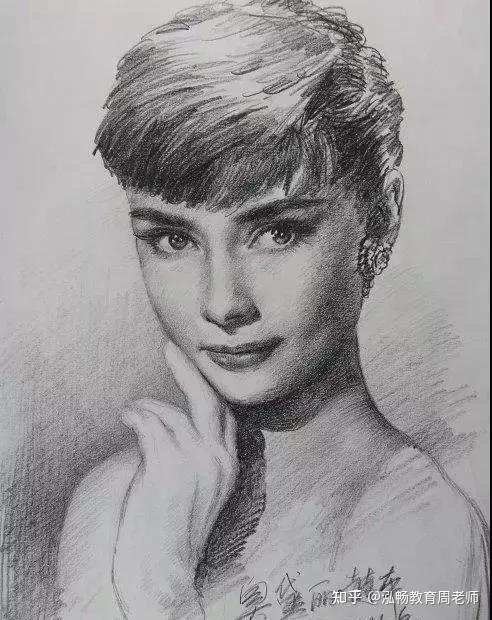 素描美图分享奥黛丽赫本