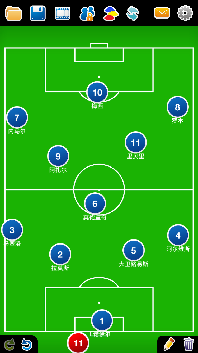 11人足球人员分配图图片