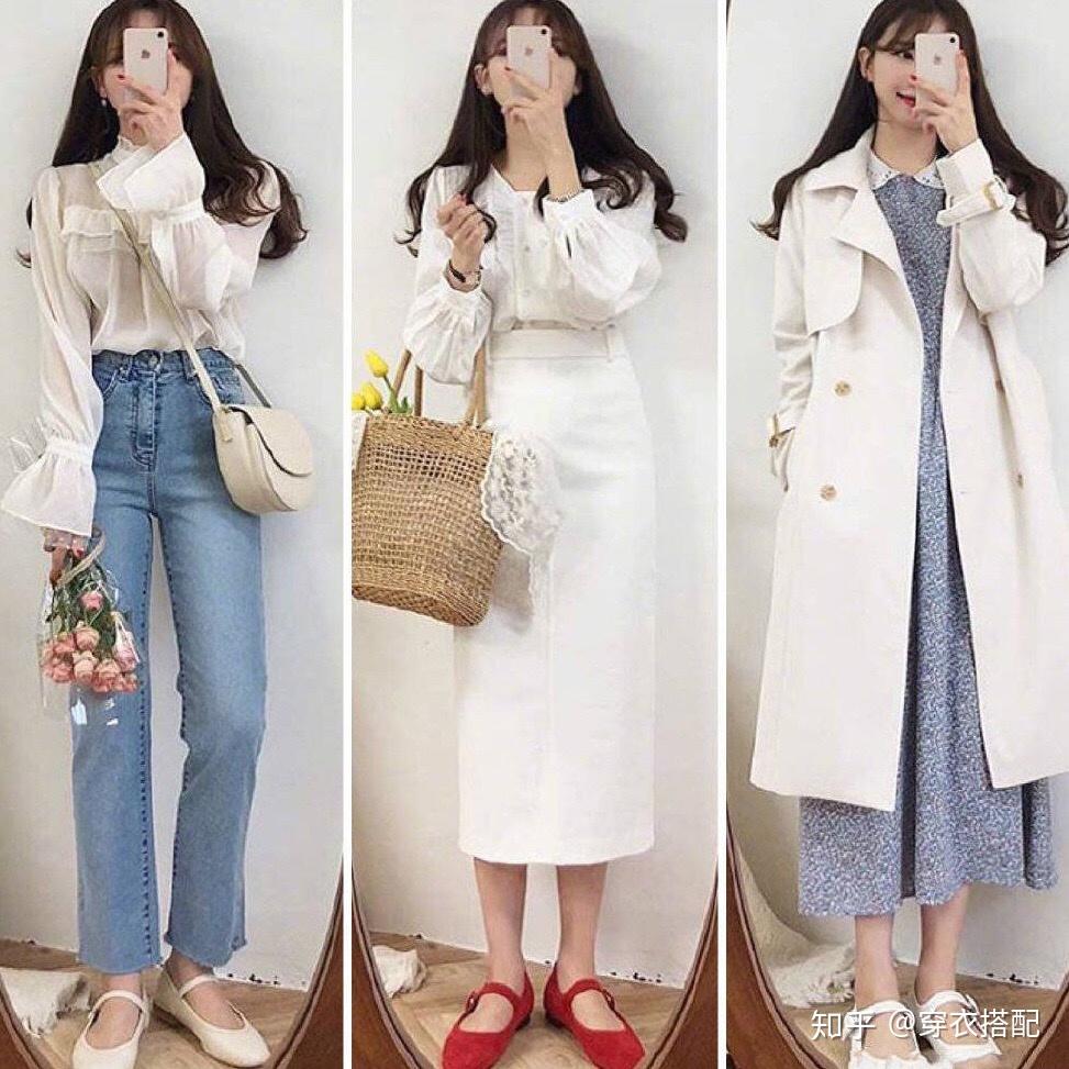 穿衣搭配女配色柔和的春季穿搭参考天暖了可以穿上漂亮的衣服
