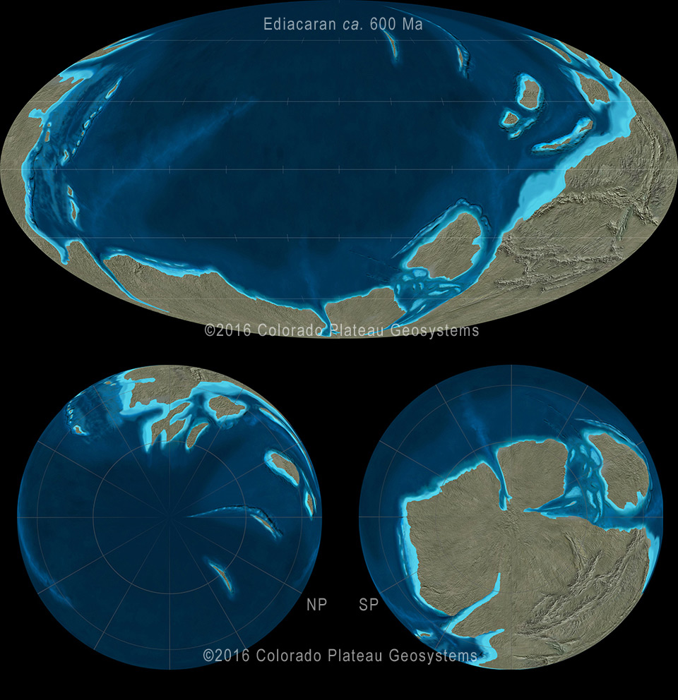 全球海陆变迁6亿年(附两极)