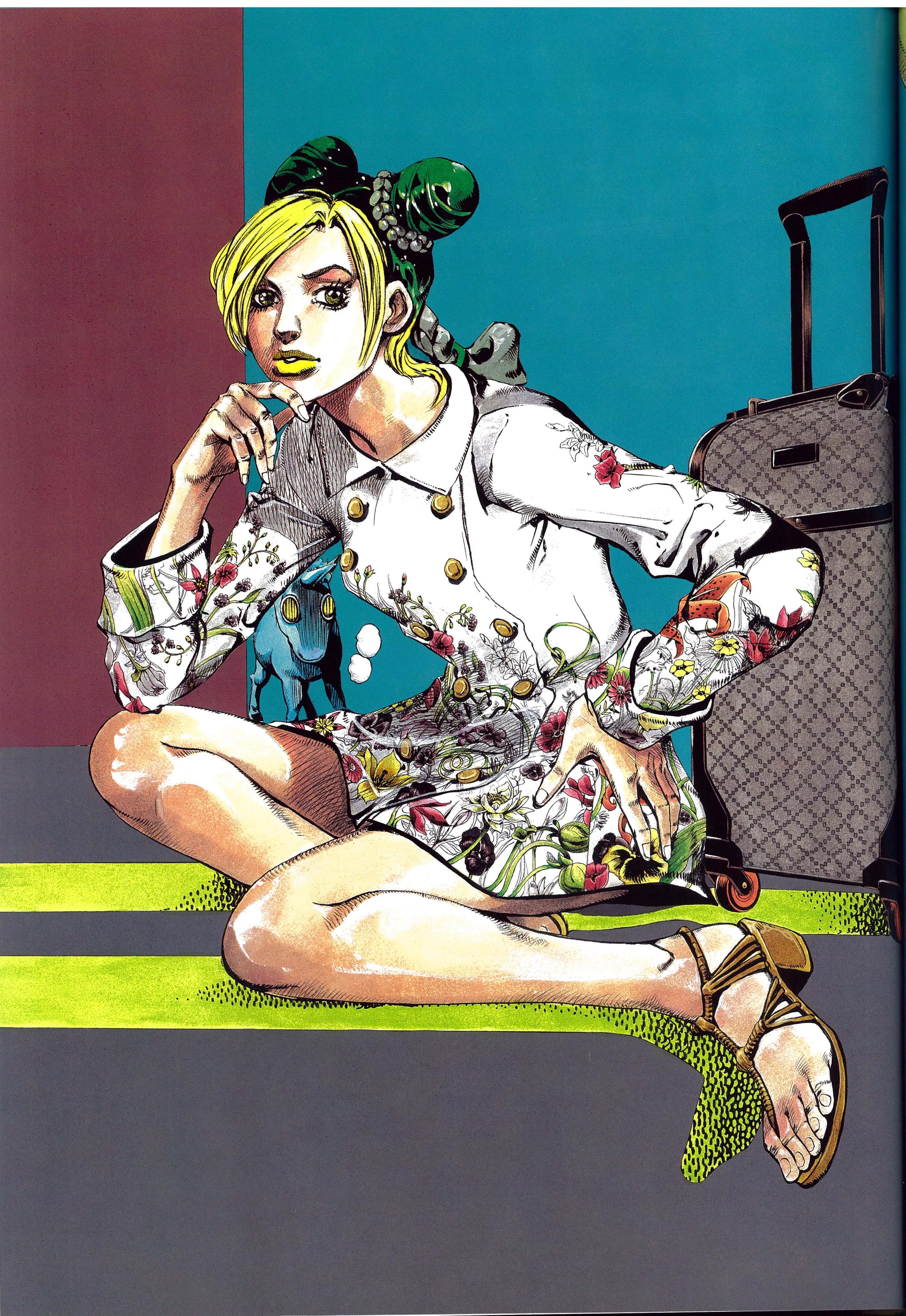 我们先来看看他闺女,jolyne大宝贝↓jolyne大宝贝的替身石之自由是线