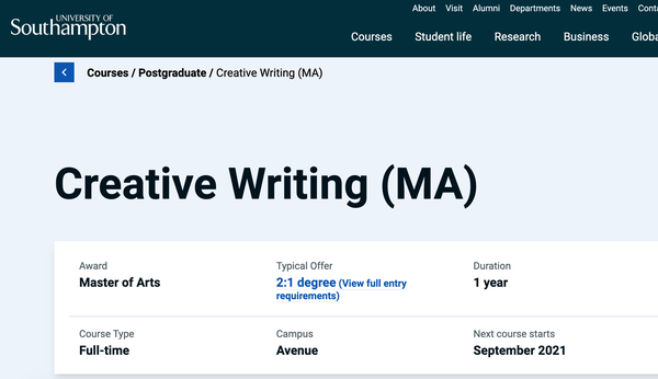 manchester met creative writing ma