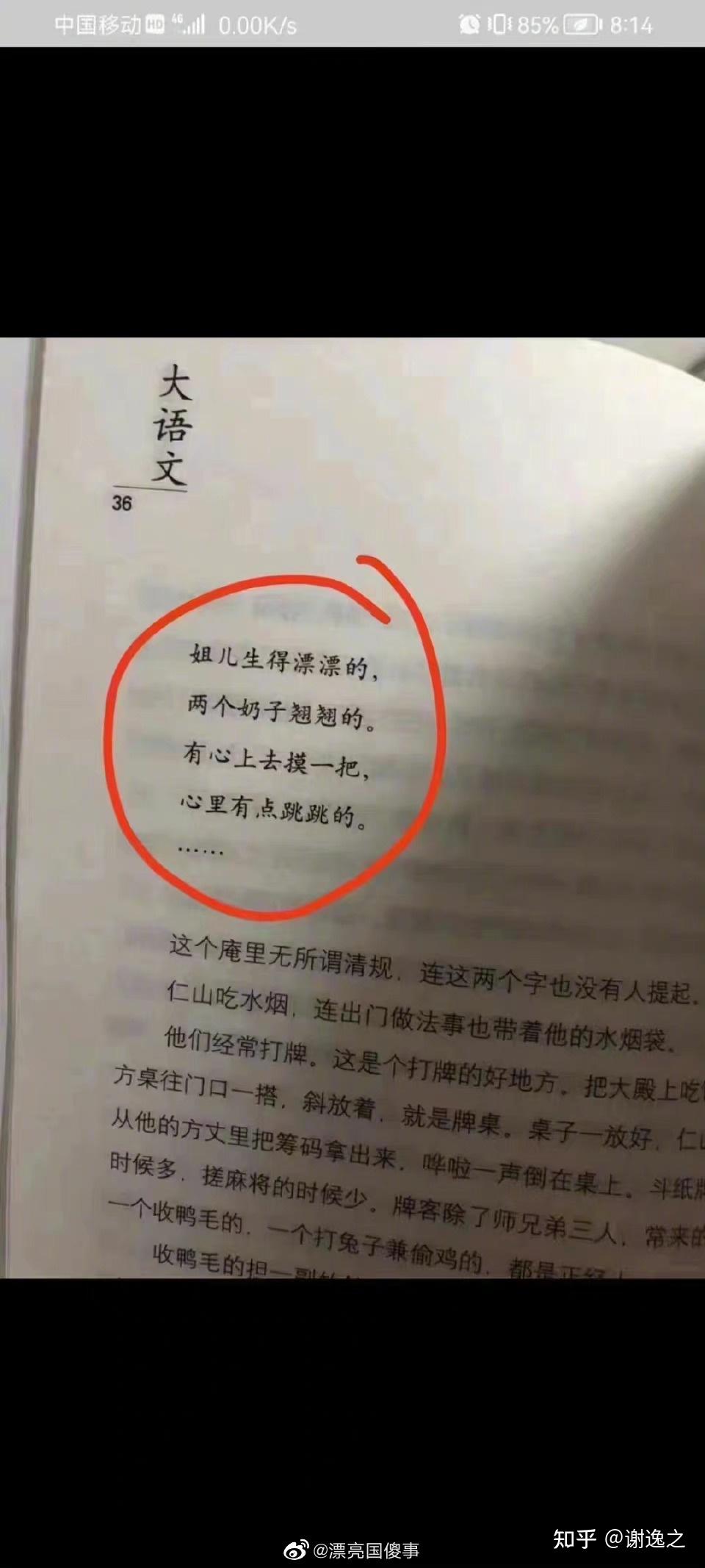 下面的图片据说出自曹文轩主编的儿童读物《大语文》:这一篇并不是他