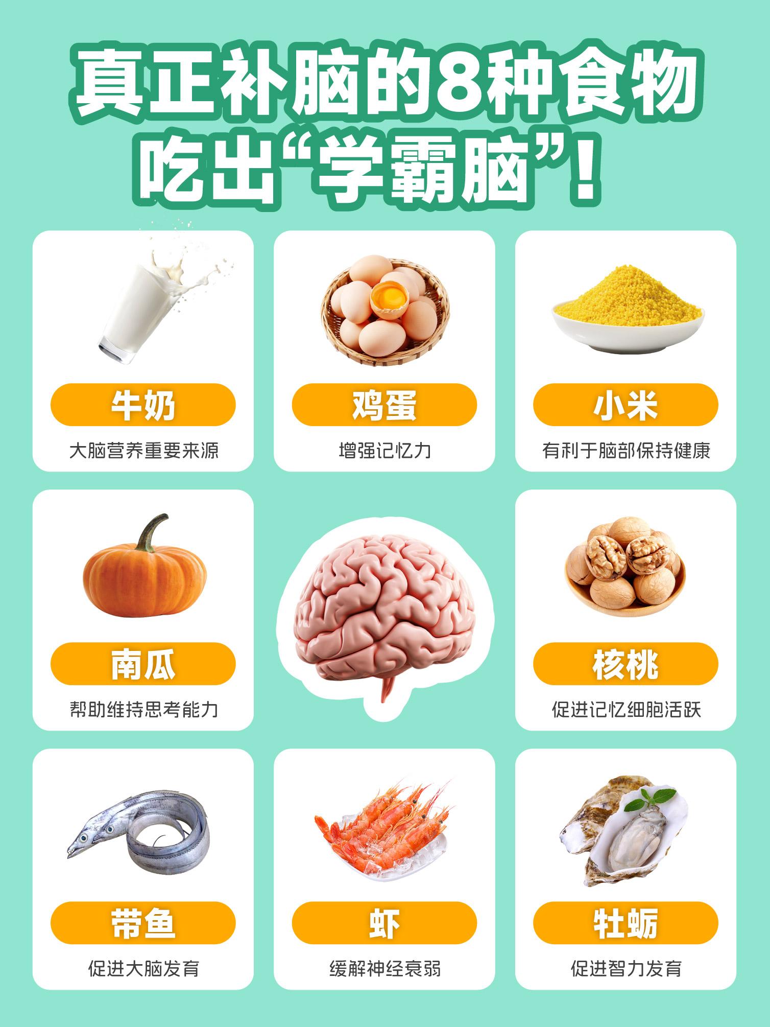 大脑发育黄金期,这8种食物孩子越吃越聪明!