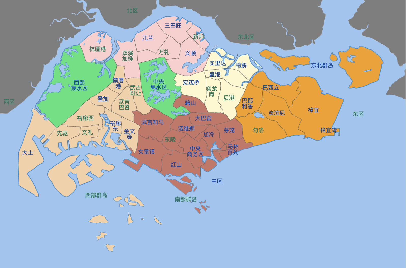 新加坡区域地理图图片
