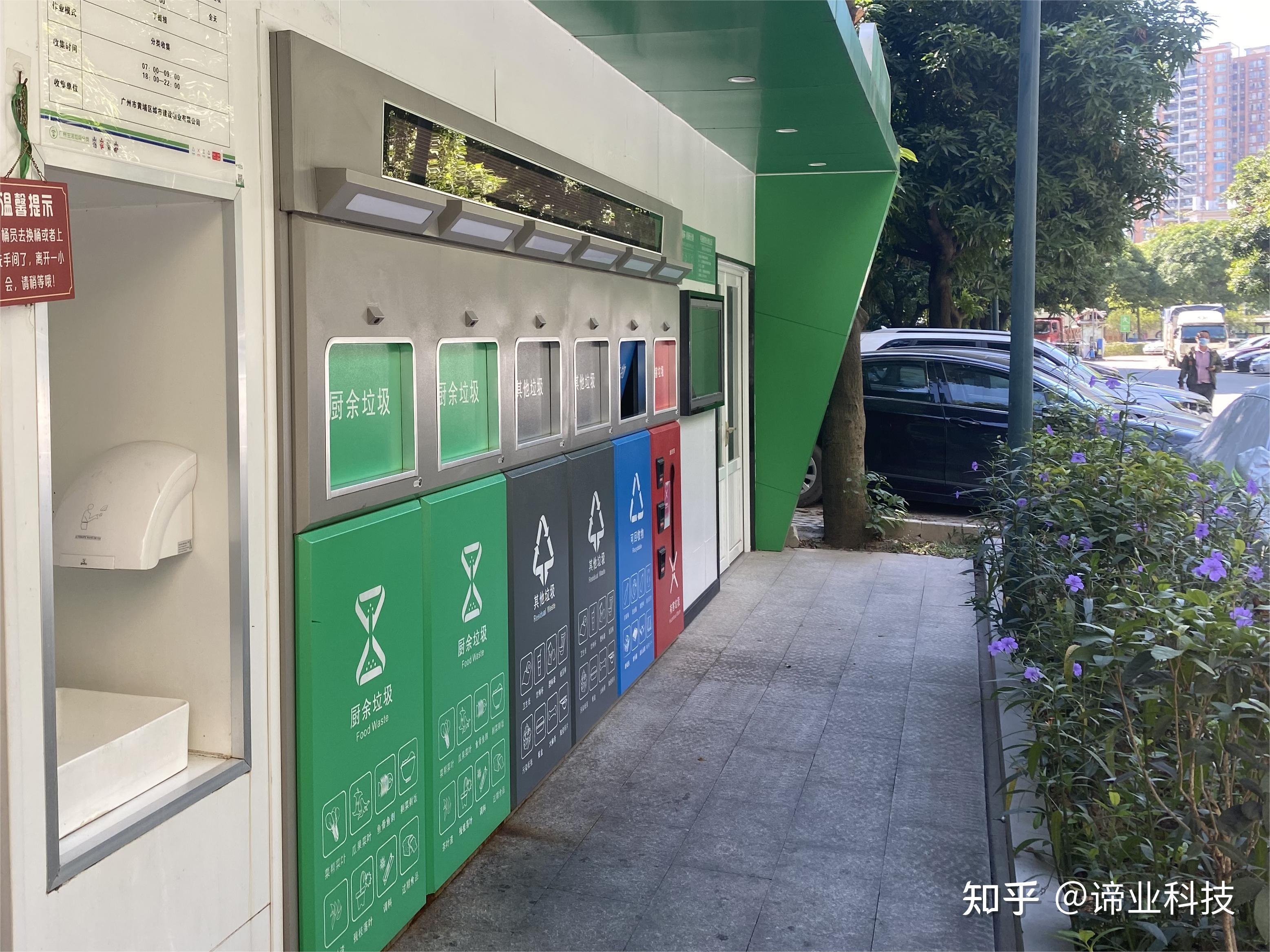 智能垃圾房配备自动感应和除臭消杀系统,高颜值外观和高效率除臭消杀