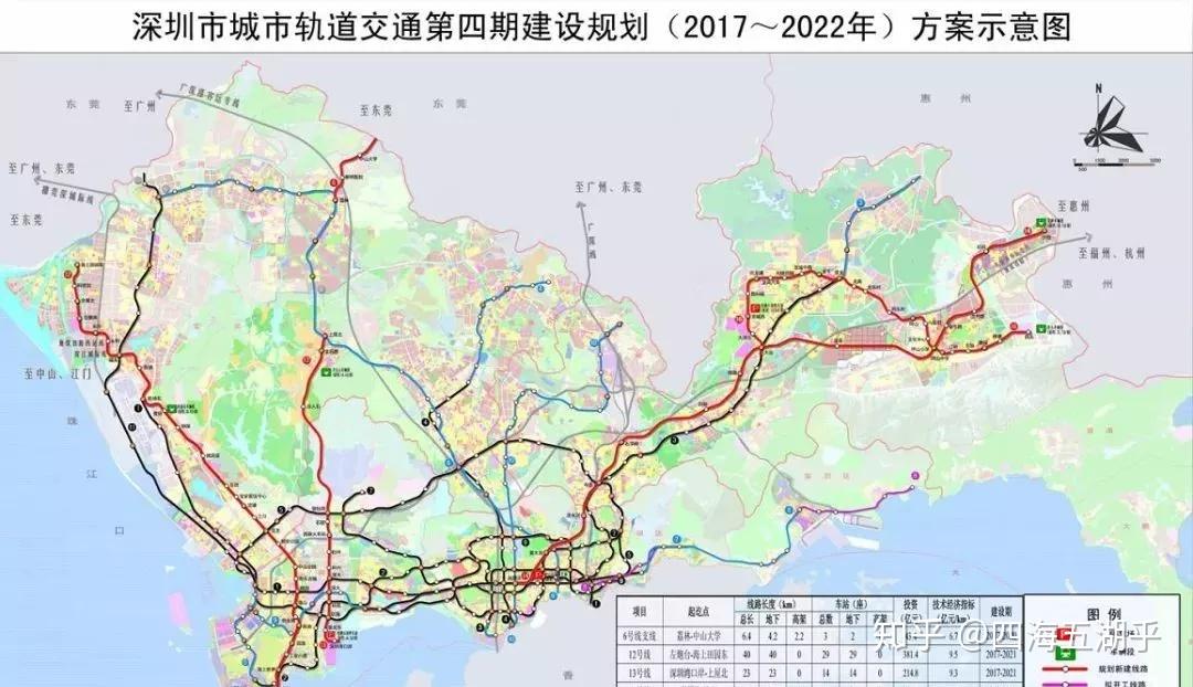 深圳地鐵運營線路圖(2020版)