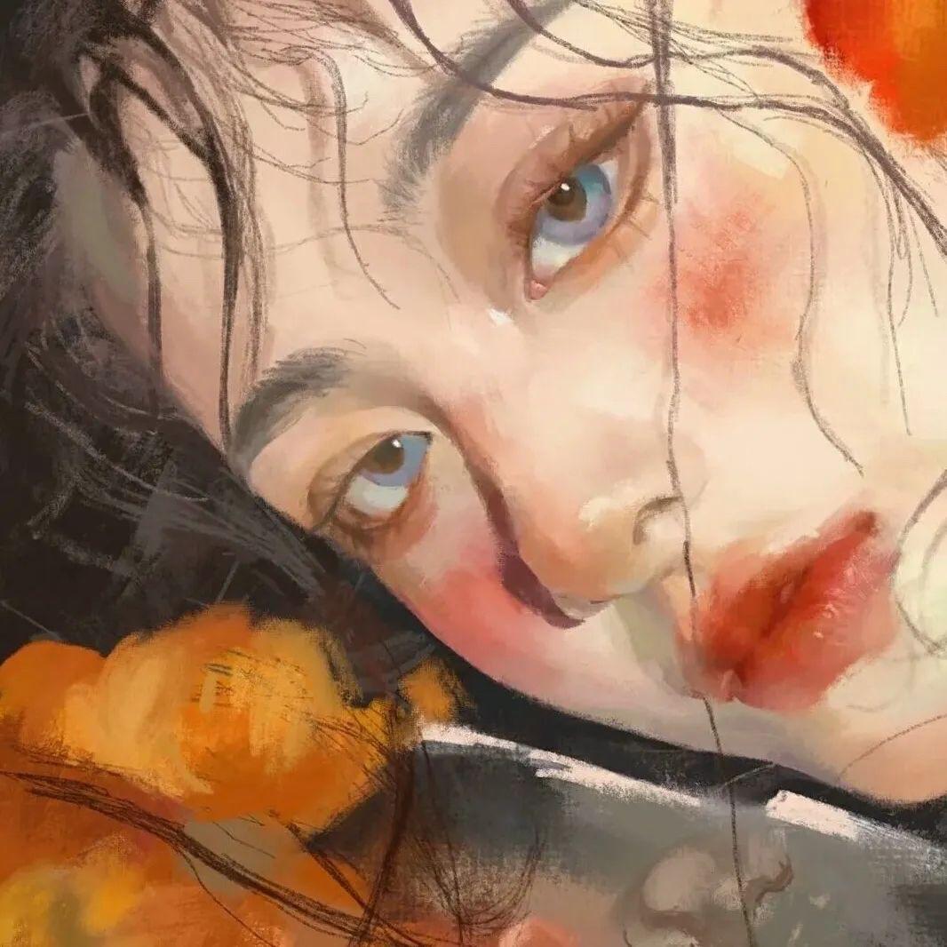 手绘女生头像|清冷破碎感 - 知乎