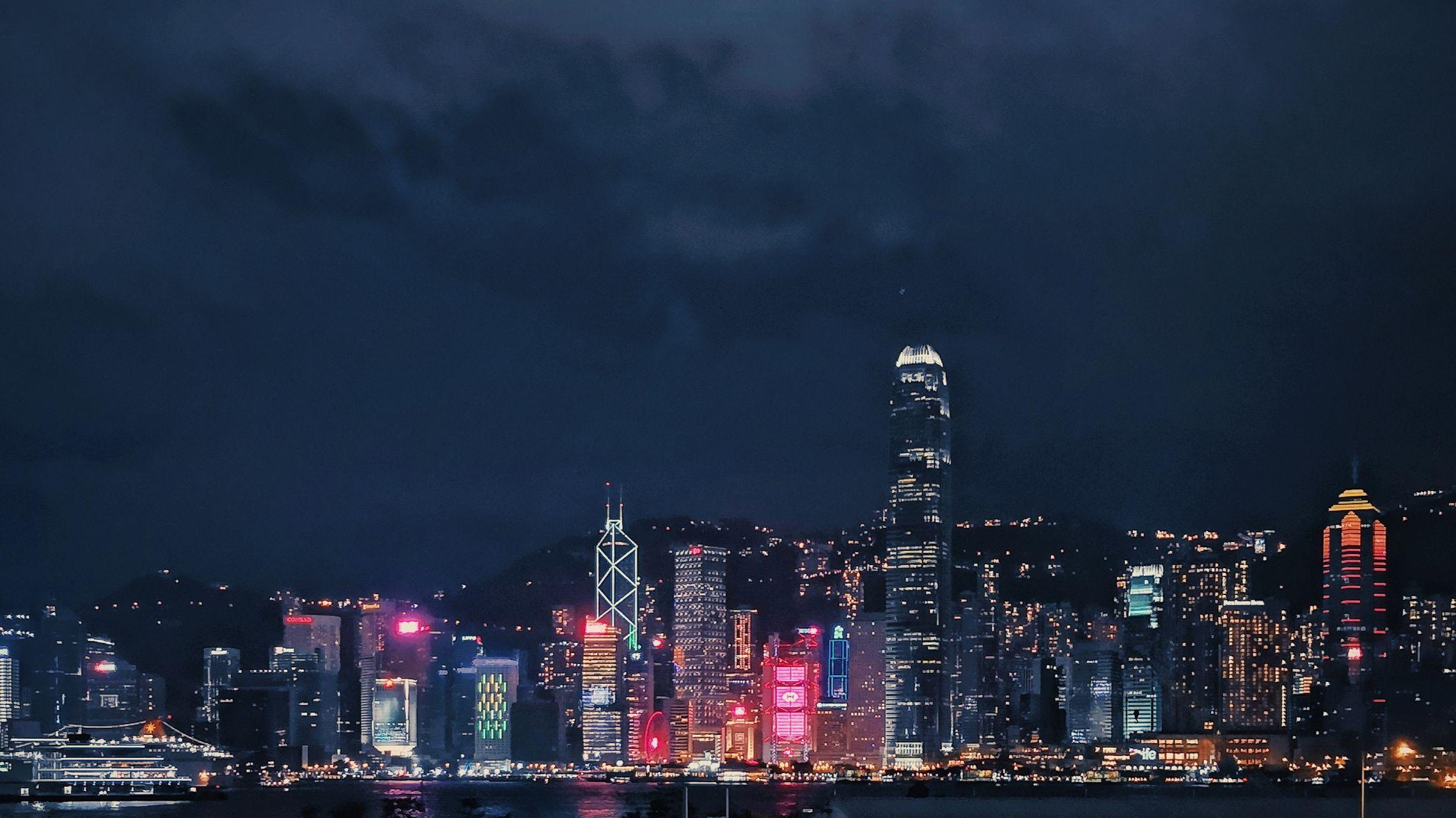 vsco调色教程繁华都市流光夜景色调