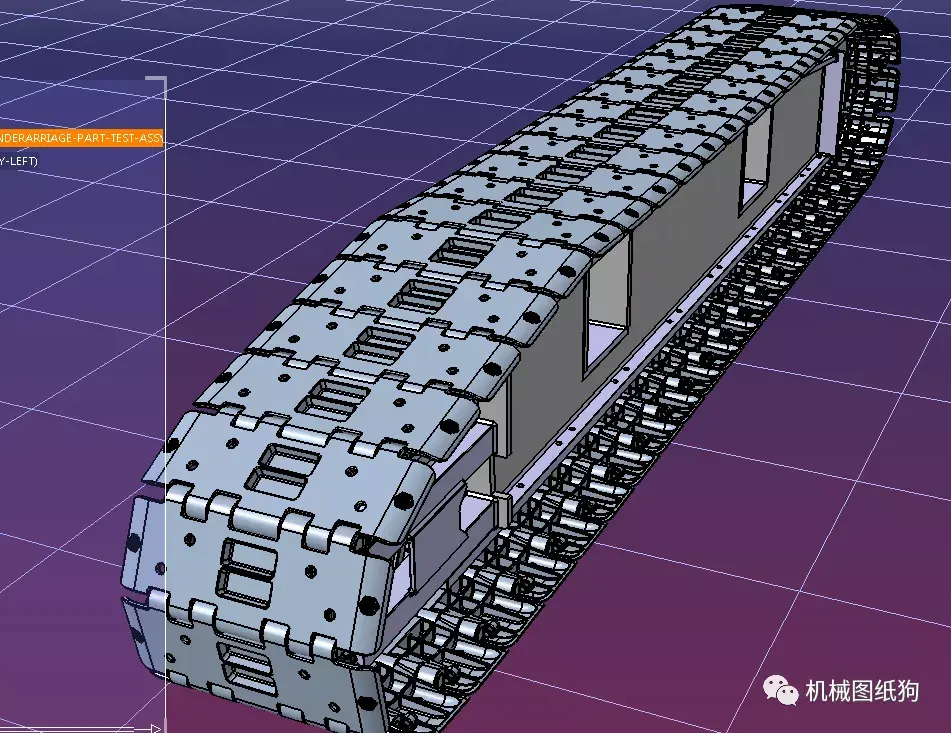 工程机械undercarriagewip履带结构3d图纸stp格式
