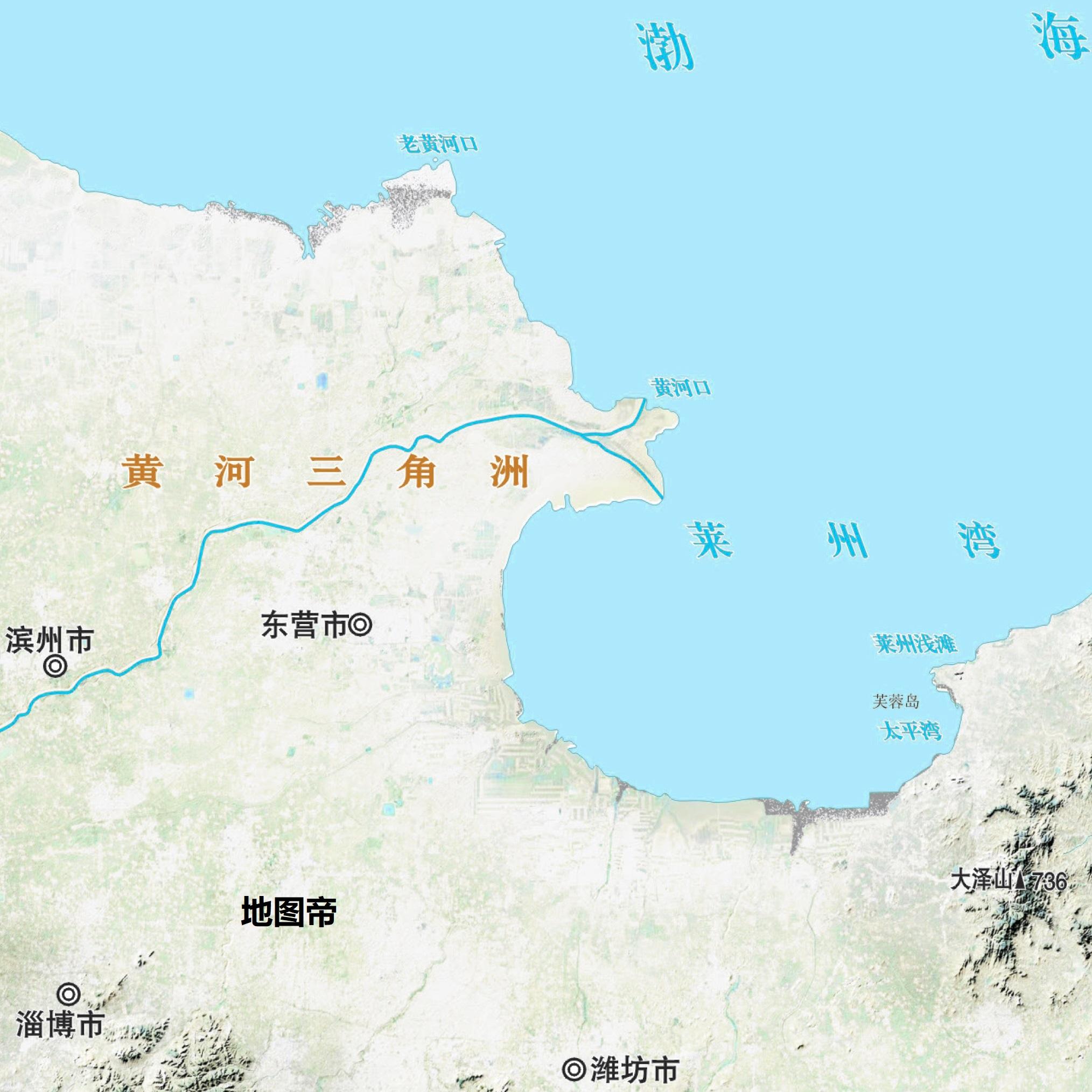 渤海海峡地图图片