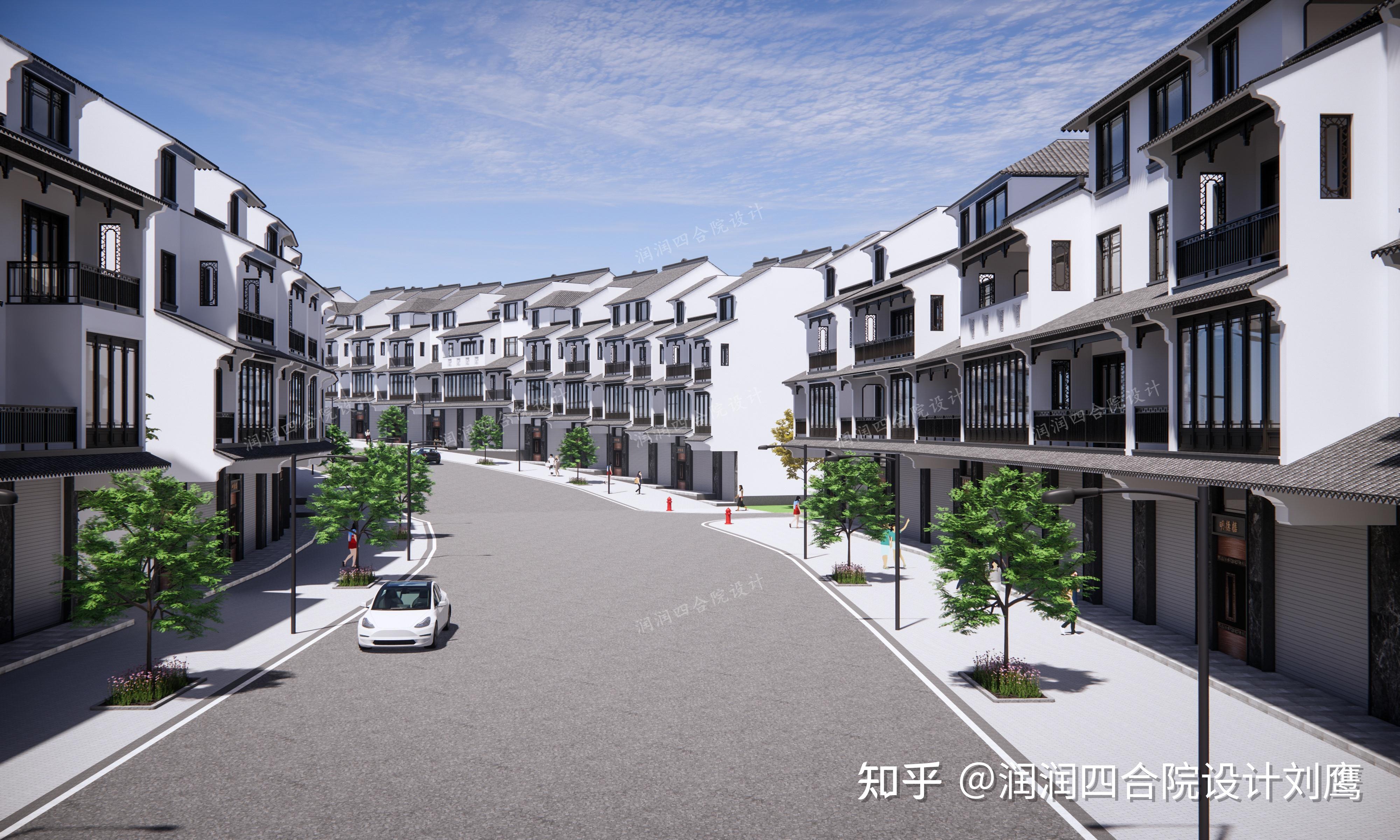 润润四合院设计: 美丽乡村建设,乡镇临街商住新中式自建房 第二期 - 知乎