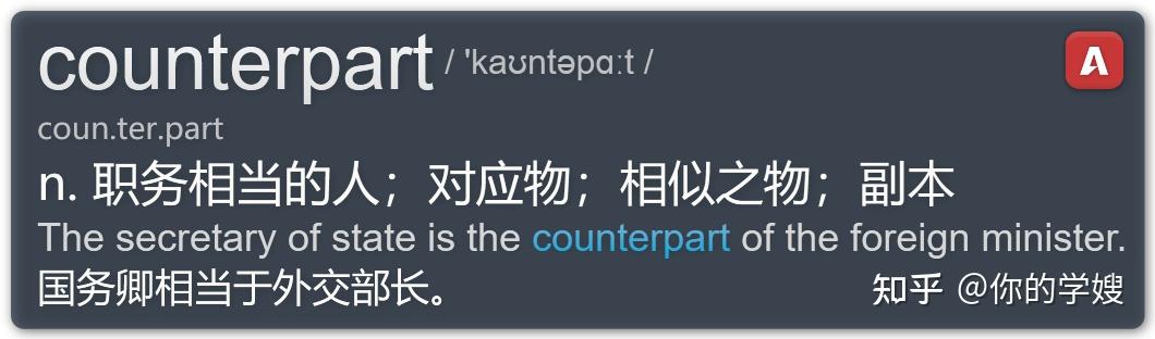 Counterpart Language 一篇文章讲透雅思核心词counterpart ,为你推荐一款高效背单词软件 - 知乎