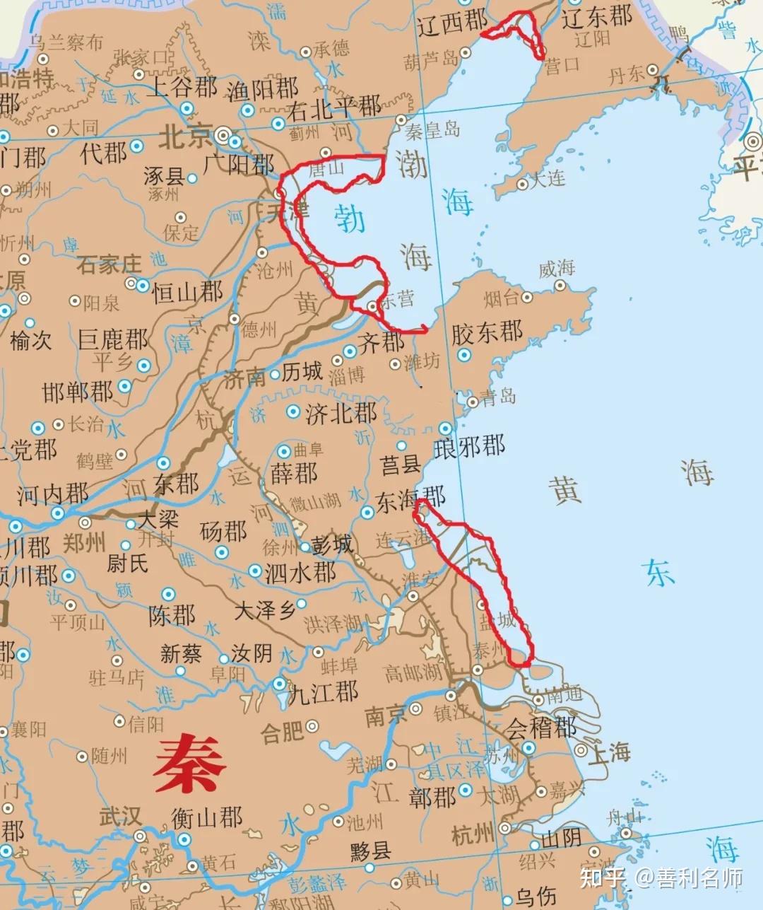 黄河三角洲海岸线的变迁