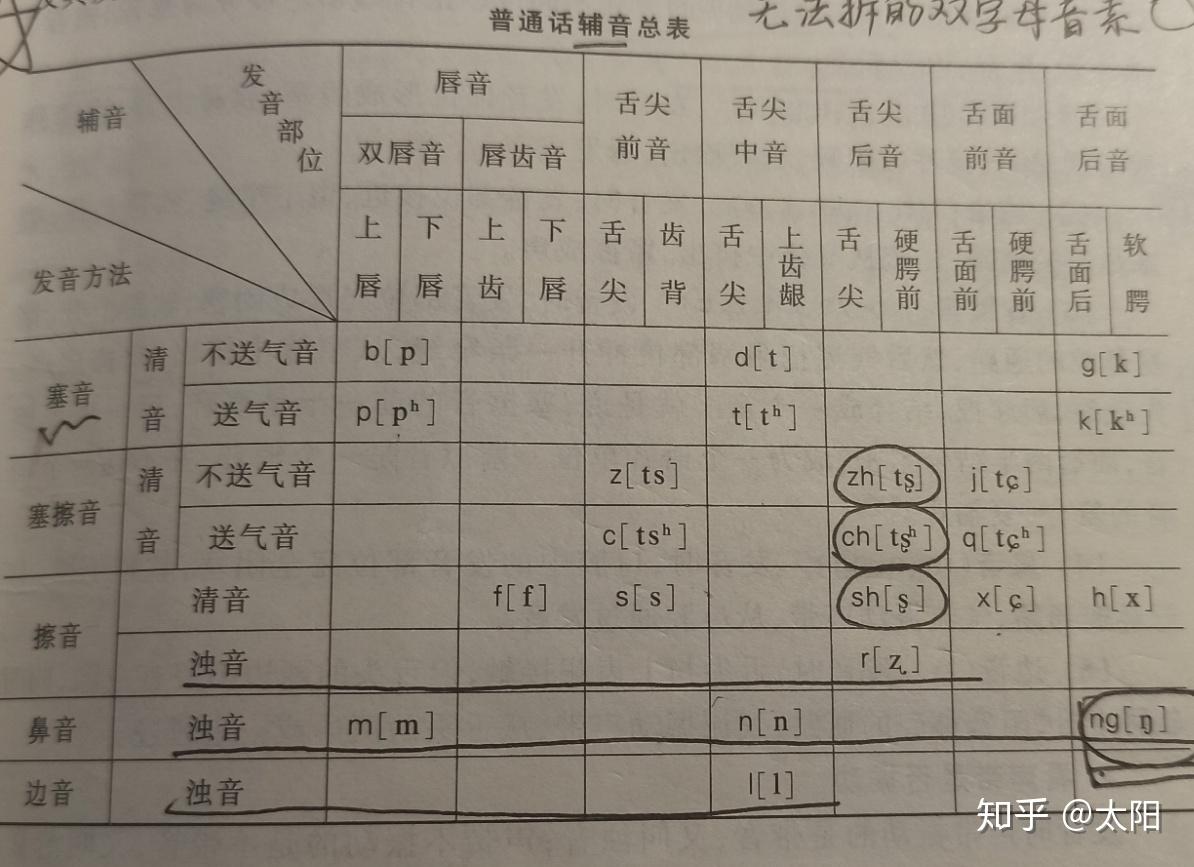 现代汉语元音音位图图片