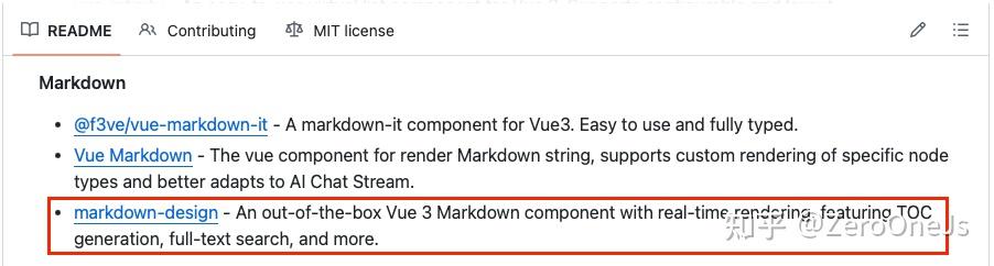 2025 年开源项目与实战分享：Vue 3 Markdown 渲染组件 Vue Markdown Design - 知乎