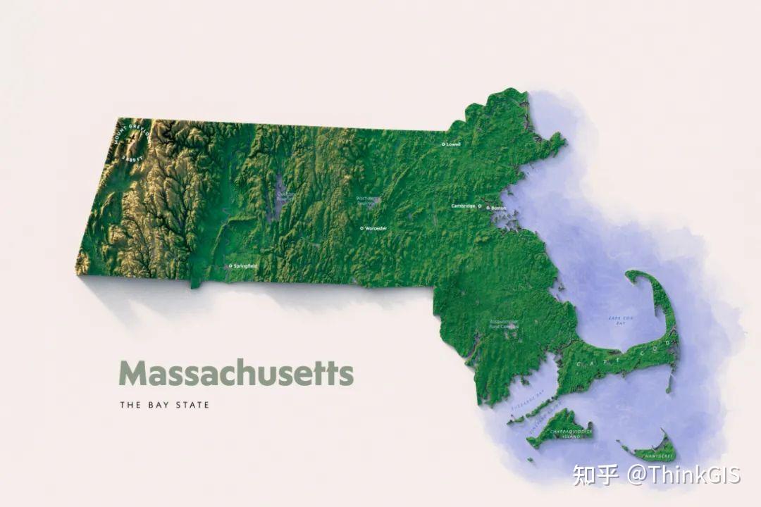 最美地形图分享：美国 50 个州地形图，美爆了 - 知乎
