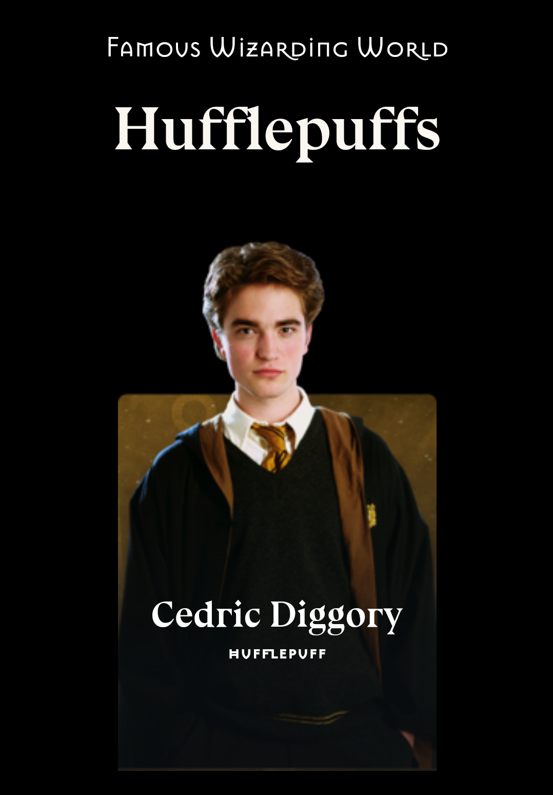cedric·diggory 要记得他啊,一个善良正直的学长男孩.