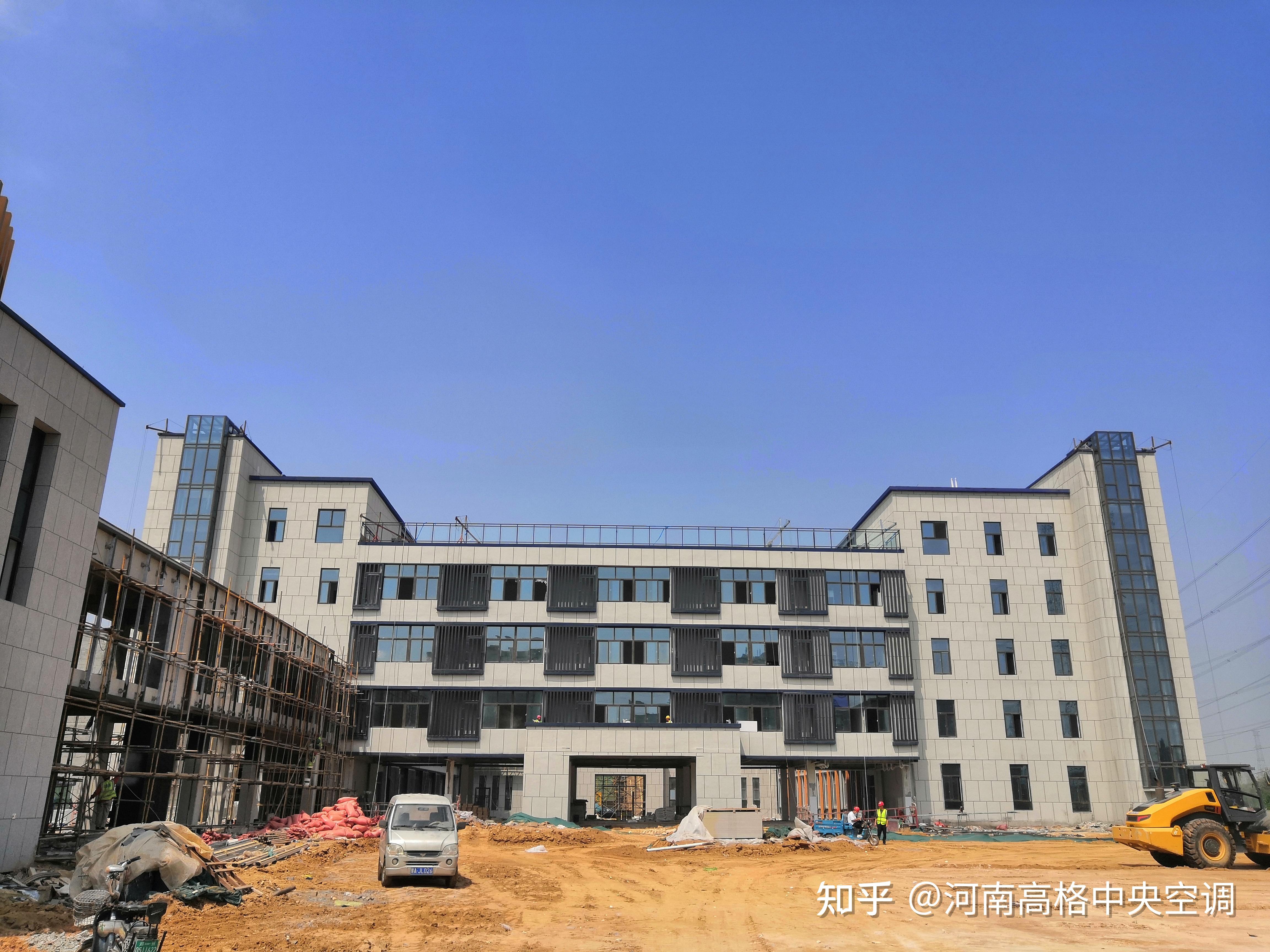 科技赋能产品升级河南高格中央空调荥阳市京城高中空气源热泵热水机组