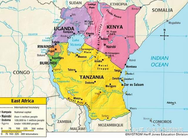东非共同体地图图片