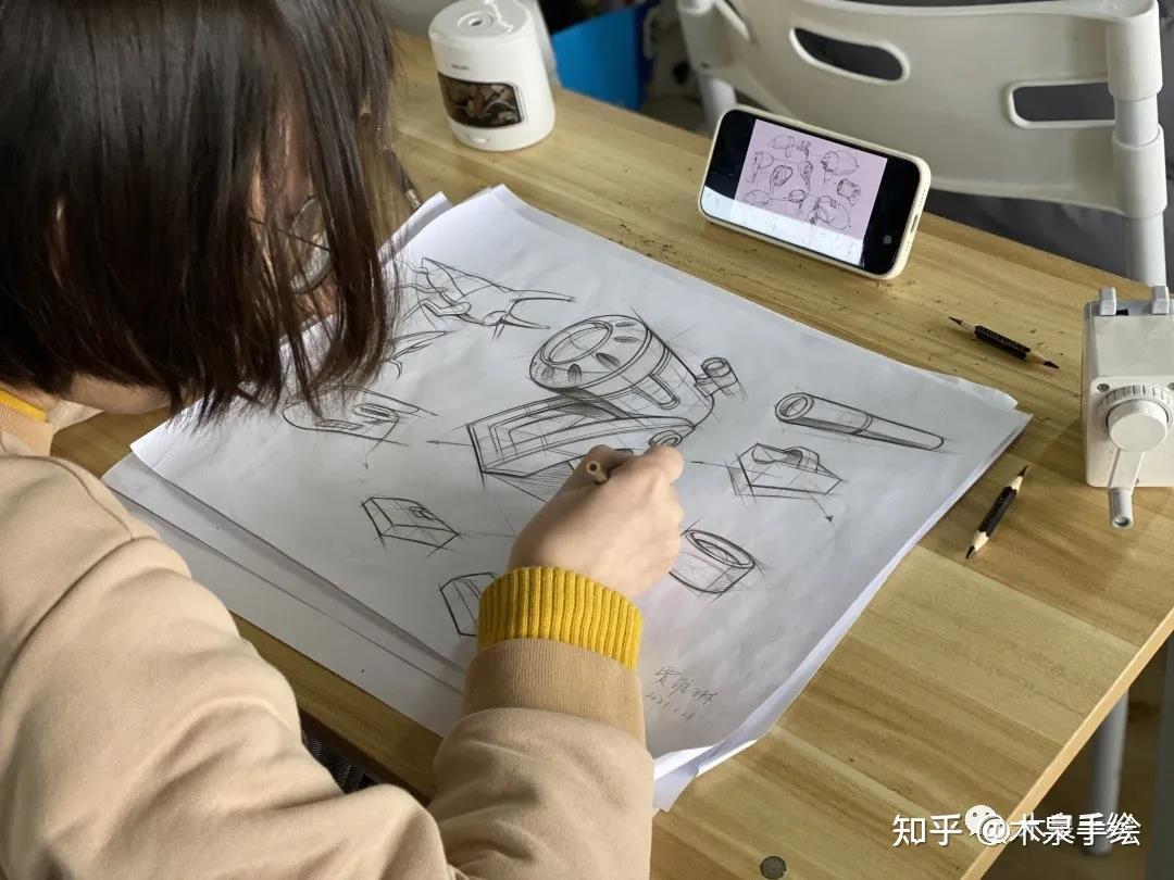 工业设计线稿木泉手绘2021寒假线稿作品展示