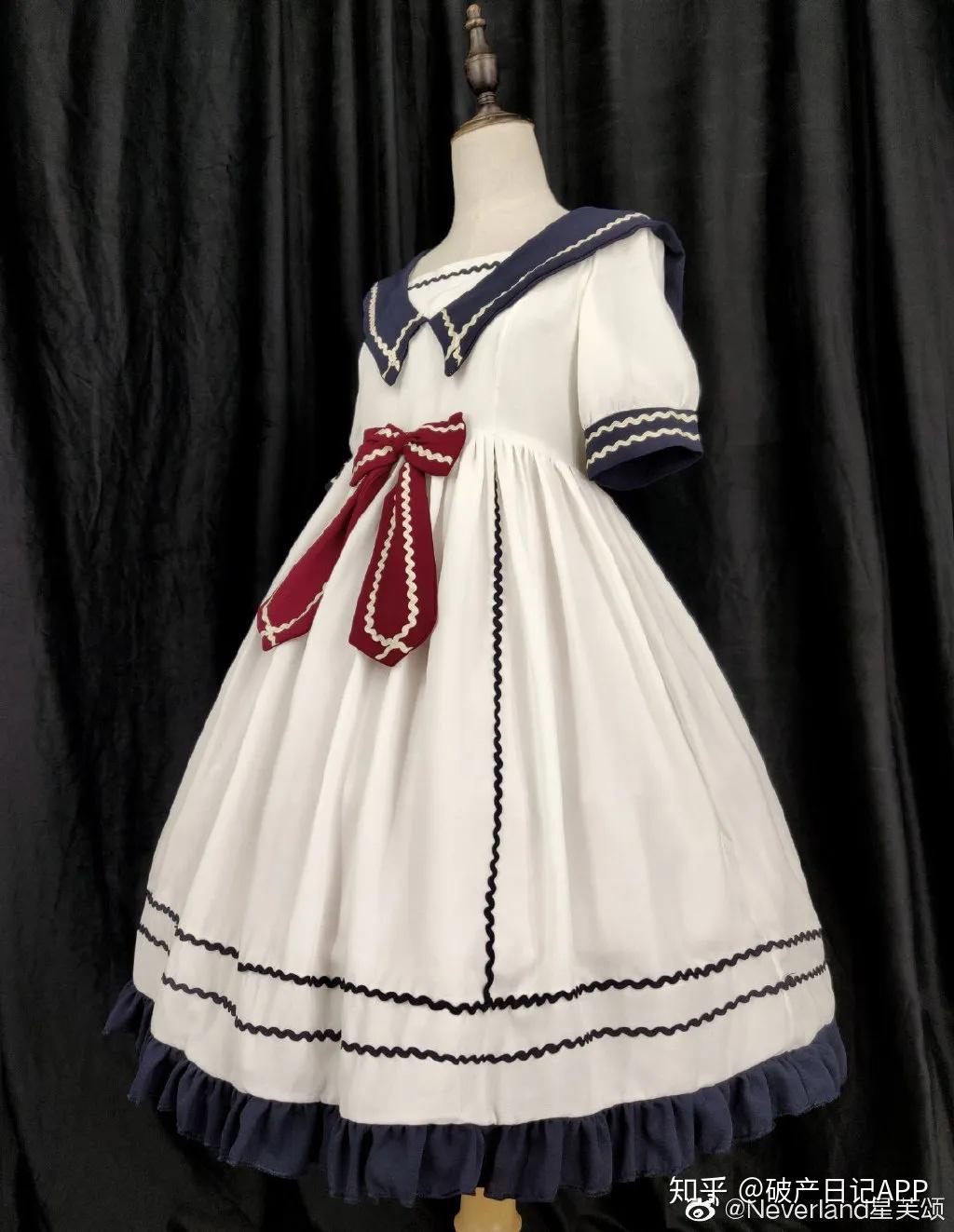 少女夏日必备风格海军风lolita驾到听说沙滩和海军风更配哦