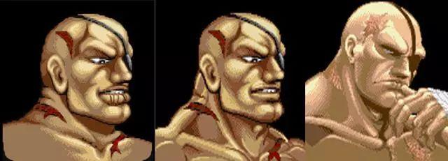 沙加特曾经是《街头霸王》初代的boss,不过那时候的形象已经是独眼龙.