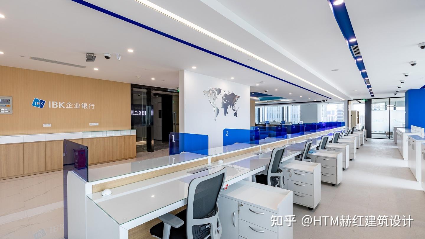 银行行业办公室设计装修案例赏析——韩国IBK中小企业银行 - 知乎