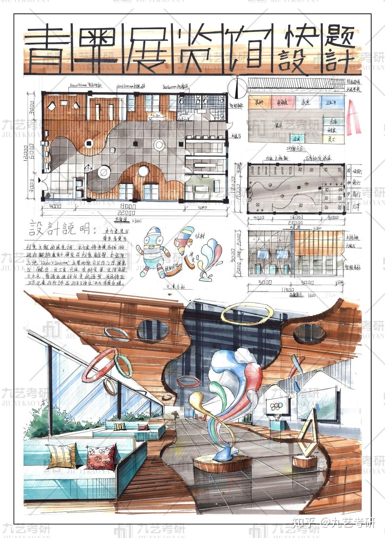 展陈建筑快题设计图片