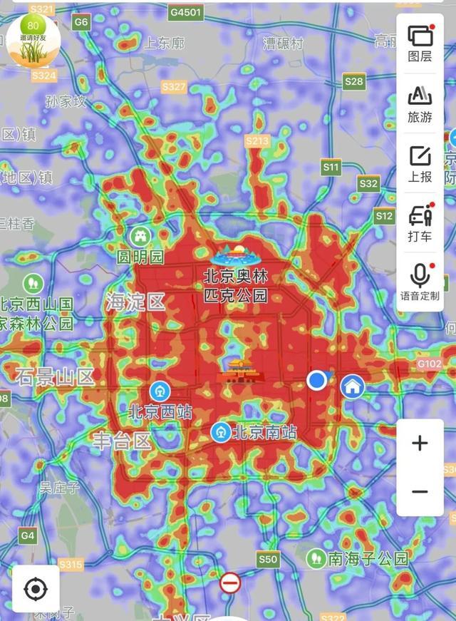 1,判断人口聚集情况:在热力图里,人口密度按照颜色进行表示,越艳的