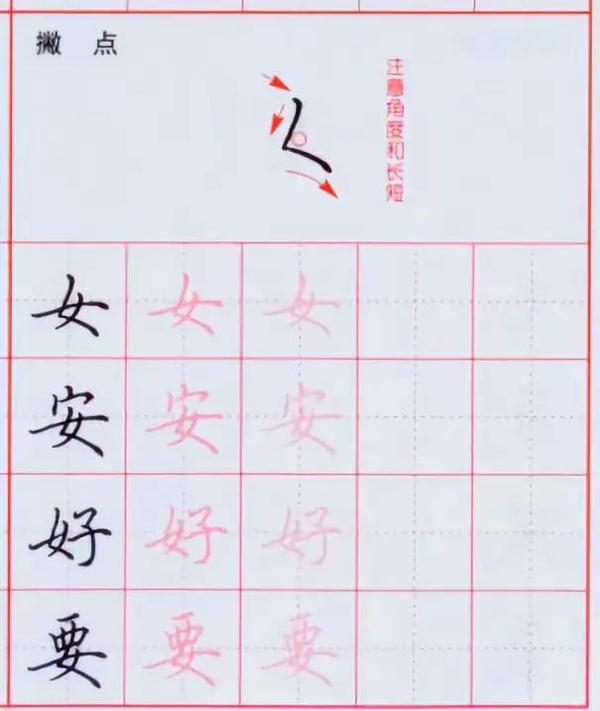 实用干货！39种硬笔楷书基本笔画的书写示范及要点解析！（每笔画附4个例字） - 知乎