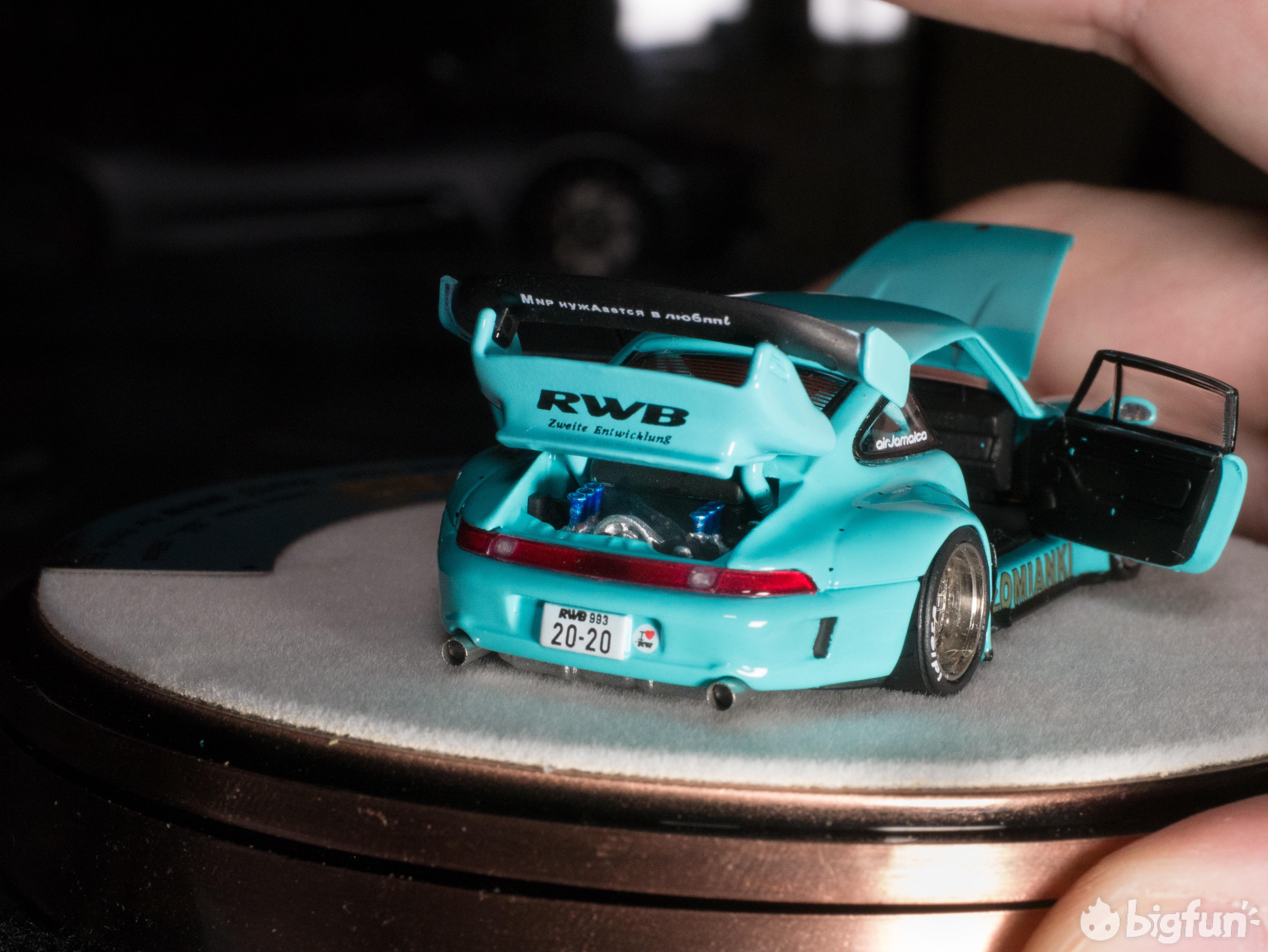 最贵的合金小车pgmporsche993rwb164汽车模型