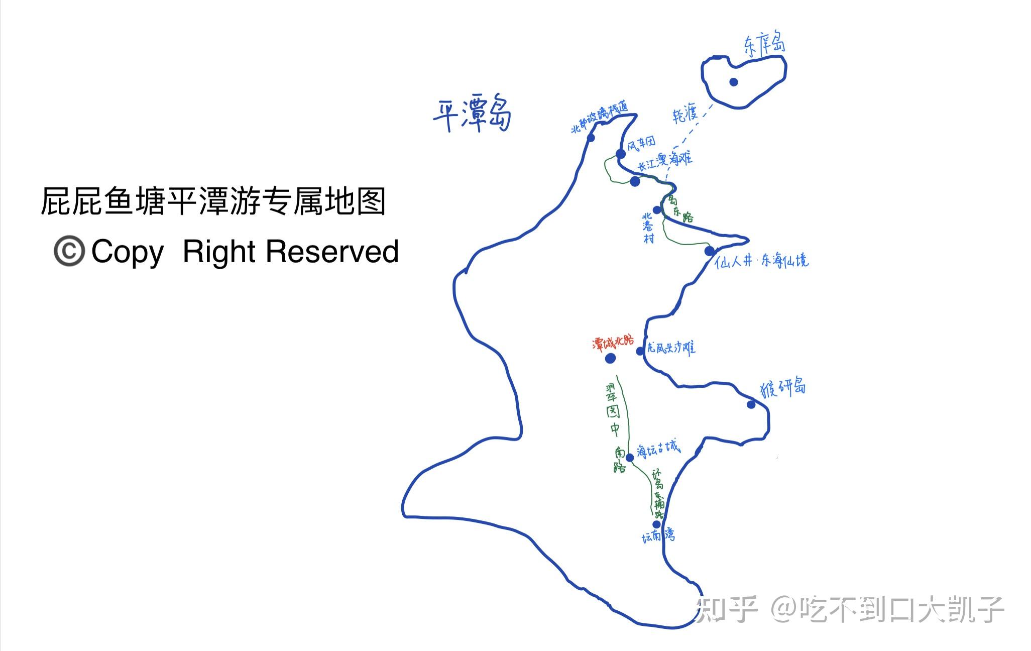 平潭岛旅行地图高清图片