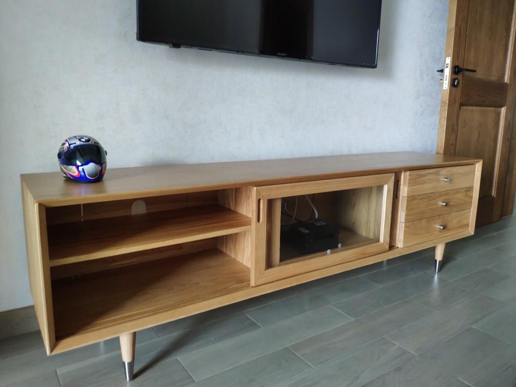 可纳北欧实木电视柜