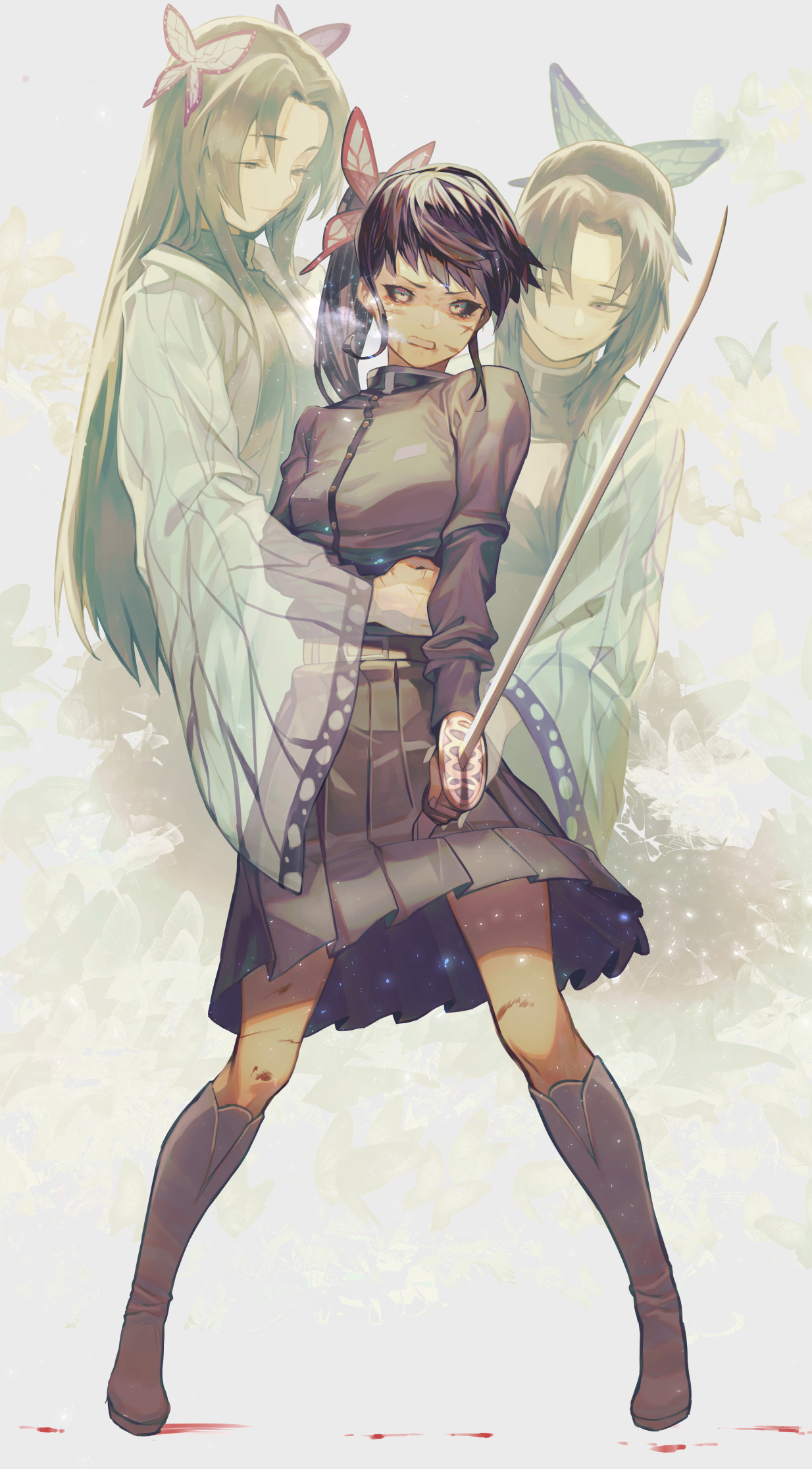 动漫人物专题蝴蝶忍柱中唯一一个无法斩下鬼头的剑士