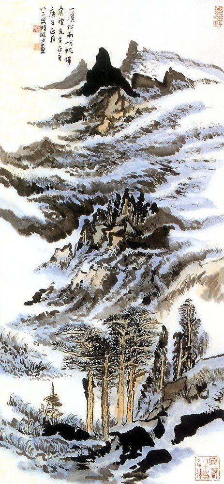 陸顏少 山水圖 陸儼少-三峽山水圖｜2024夏季- 帝圖拍賣- 領銜全台書畫文物類第