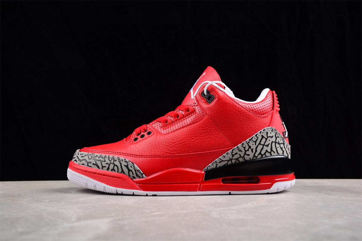 乔丹大学红airjordan3varsityred水泥灰黑爆裂篮球鞋