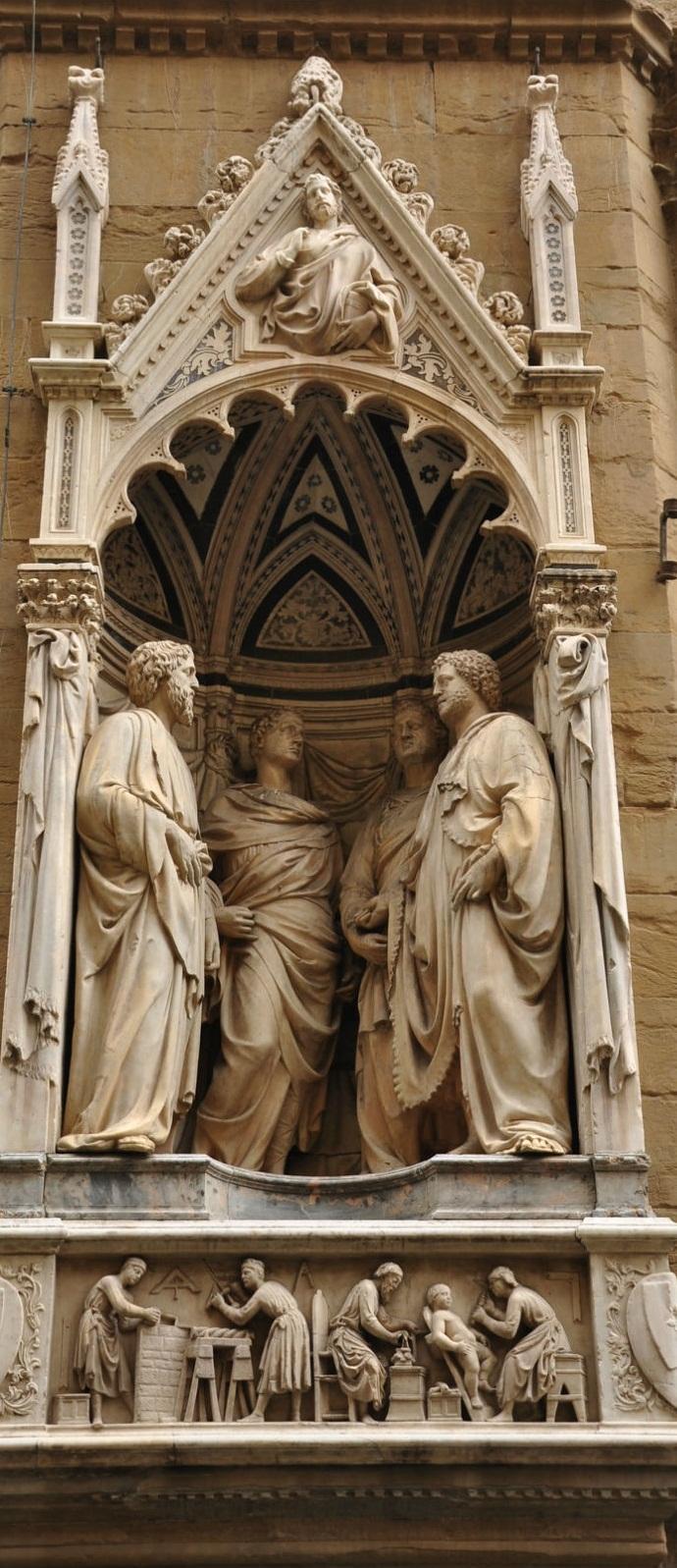 《四圣徒 quattro santi coronati》by南尼·狄·班柯(nanni di banco