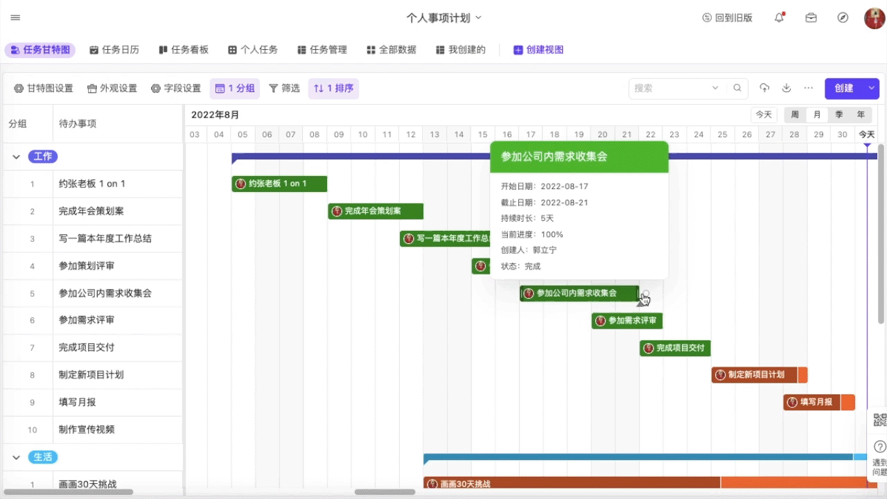 还在用Excel绘制甘特图？最简单高效的方法来了，让项目管理事半功倍！（内附实用模板） - 知乎