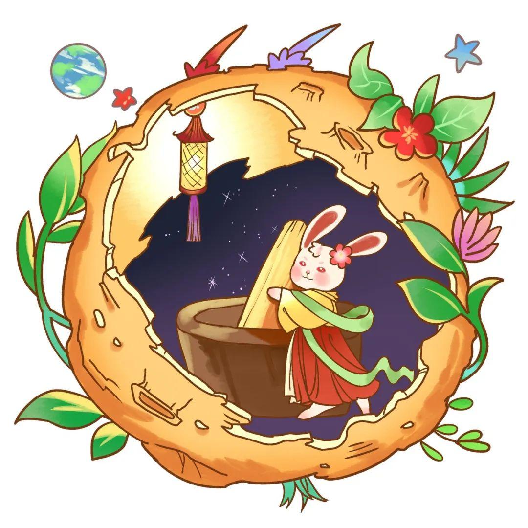嫦娥兔奔月|插画|艺术插画|名动漫CG数娱 - 原创作品 - 站酷 (ZCOOL)