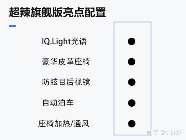 light光语系统,全车氛围灯,豪华皮革座椅,防眩目后视镜,自动泊车,座椅