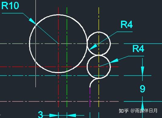 侧平圆中心线图片