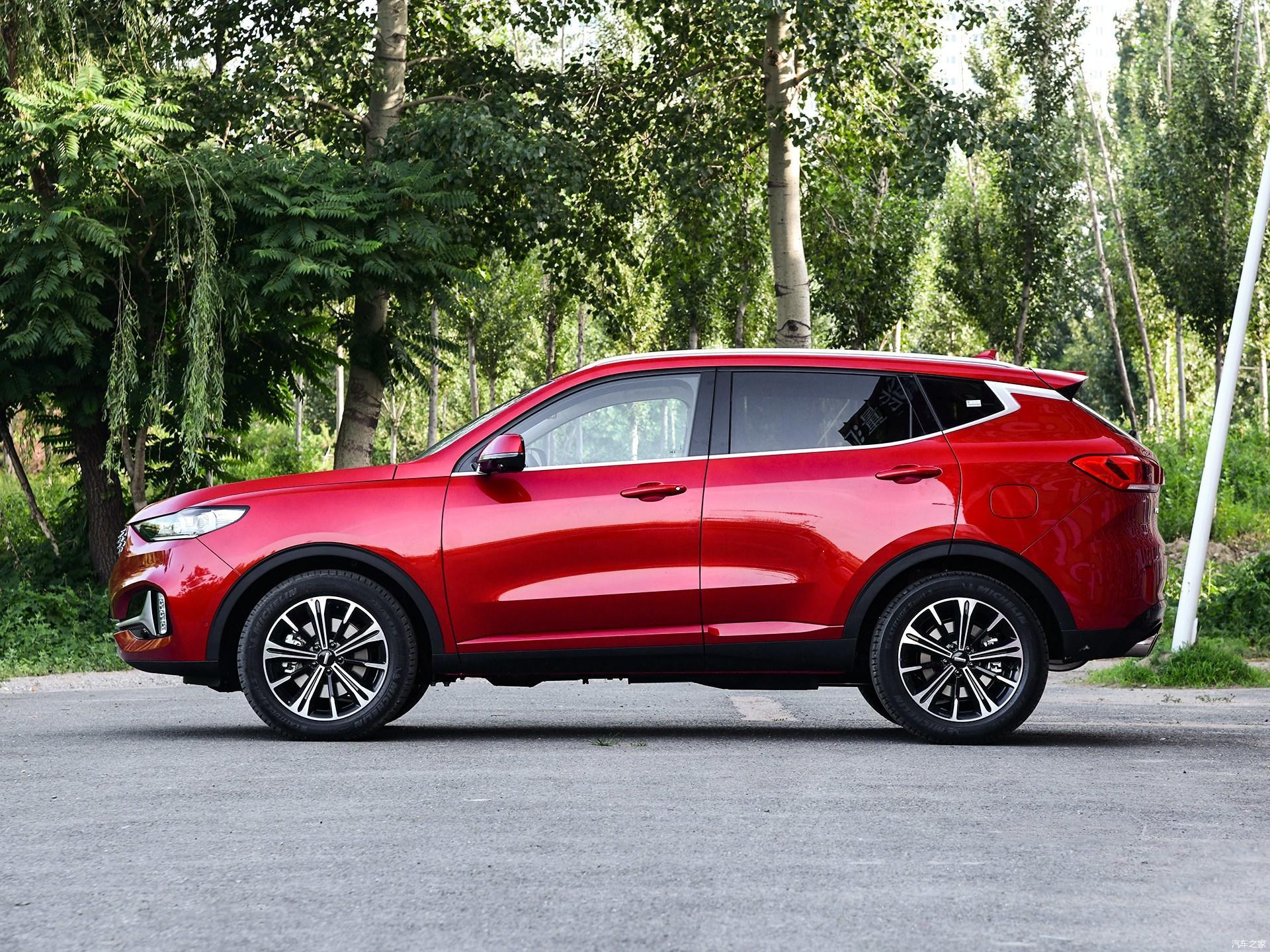 宽大,圆润的尾灯中间带有一根银色饰条进行连接,上方配置了wey字样