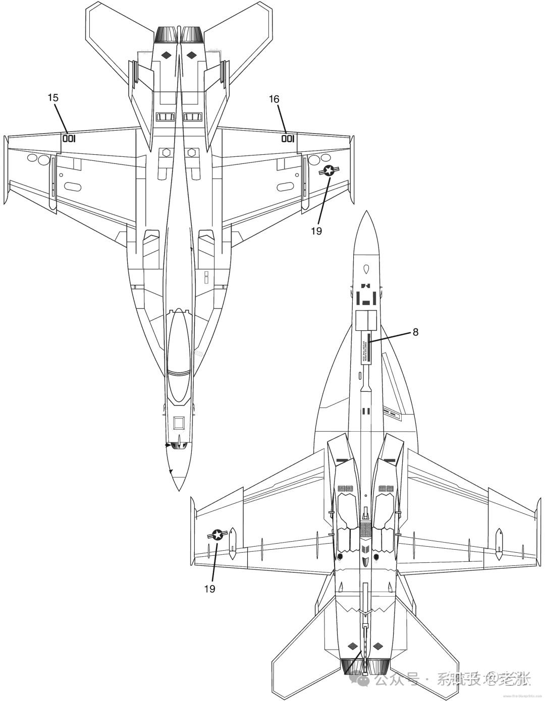 精美图集 f18战斗机系统组成及内部结构图介绍