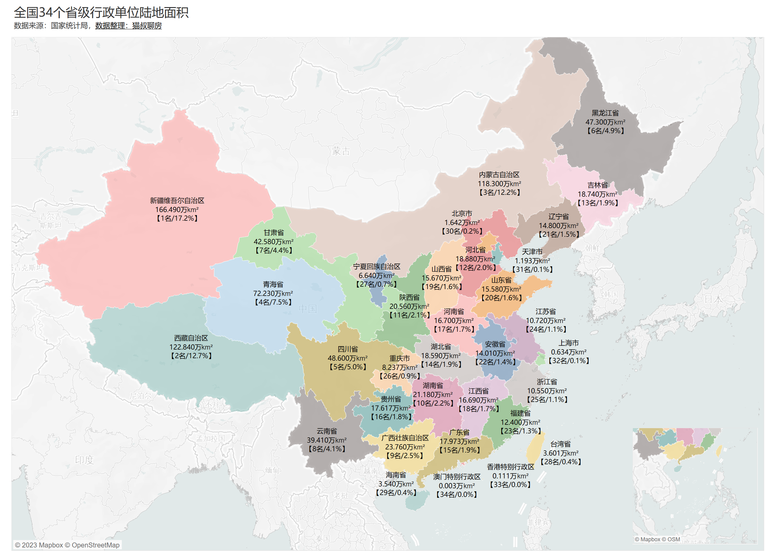 中国各省级行政区陆地面积、常住人口、人口密度排名！ - 知乎