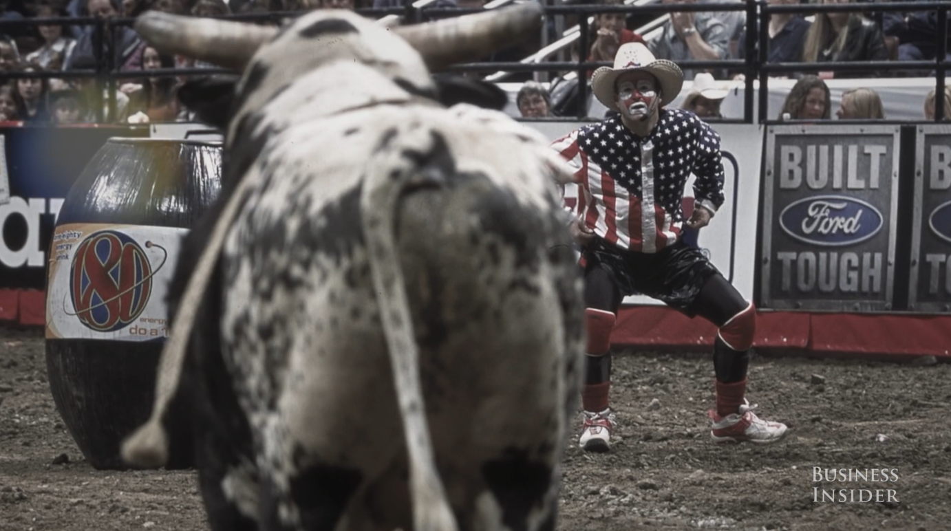 全世界最危险的工作rodeoclown