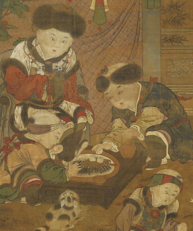 台北故宫博物馆藏画,元代婴戏图集