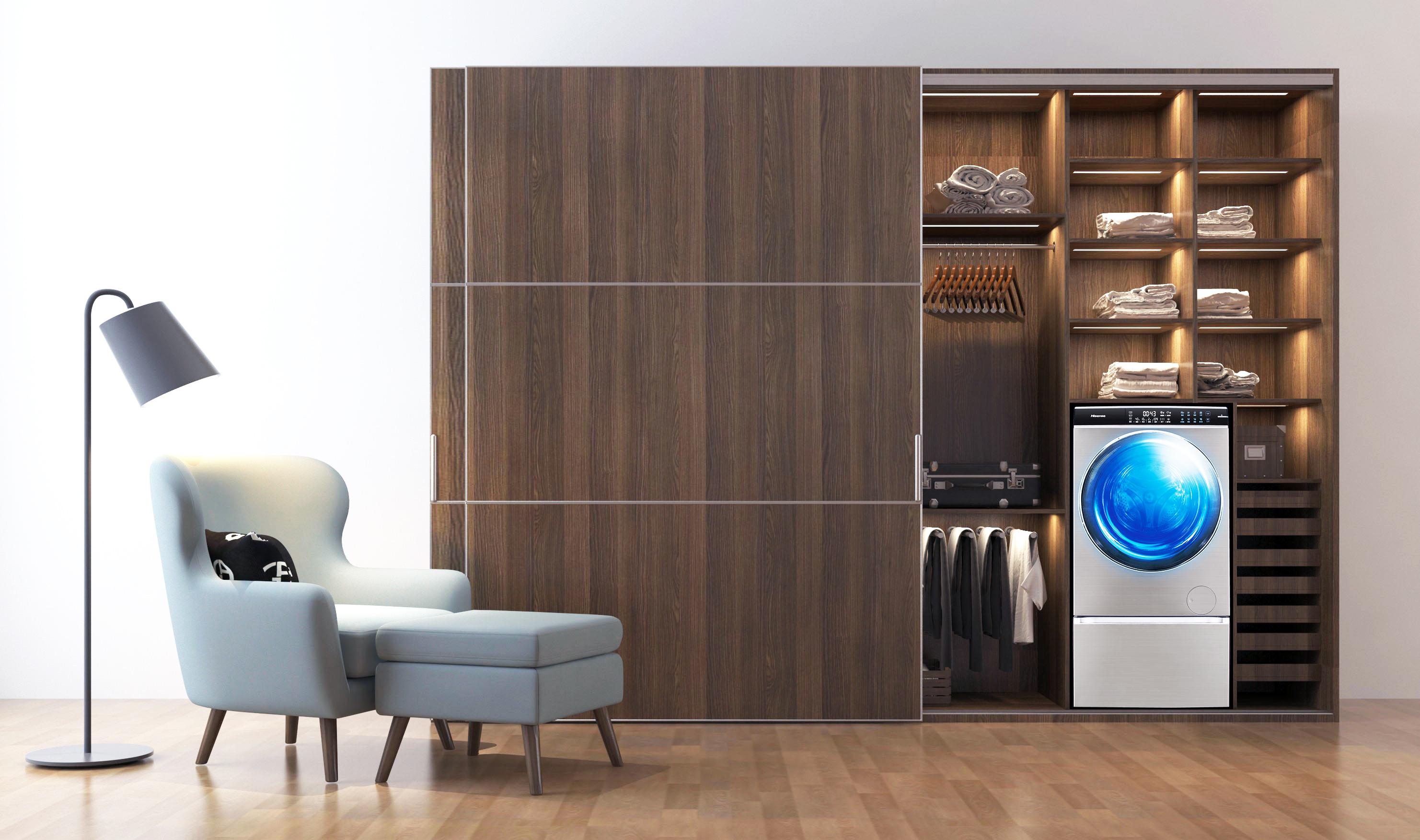 熨衣无需电熨头海信s9蒸烫洗衣机1刻钟轻松搞定