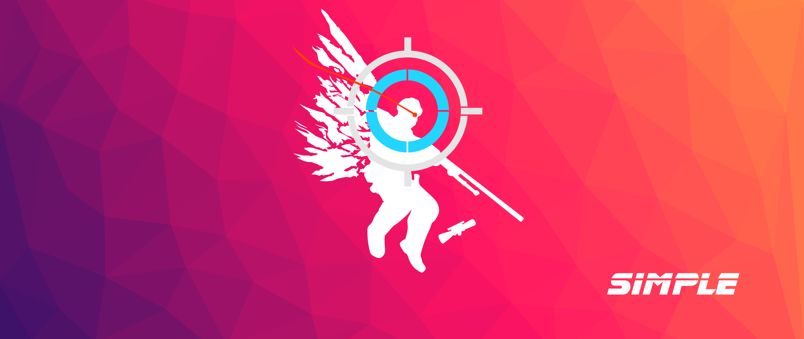 今天分享一张slmple盲狙天使的几何背景简约壁纸