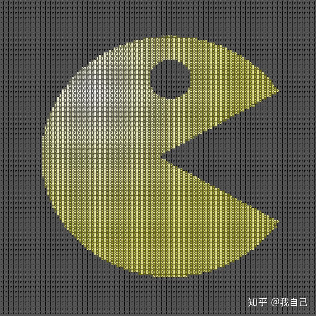 用c语言编程画一个吃豆人的图案应该怎么写代码